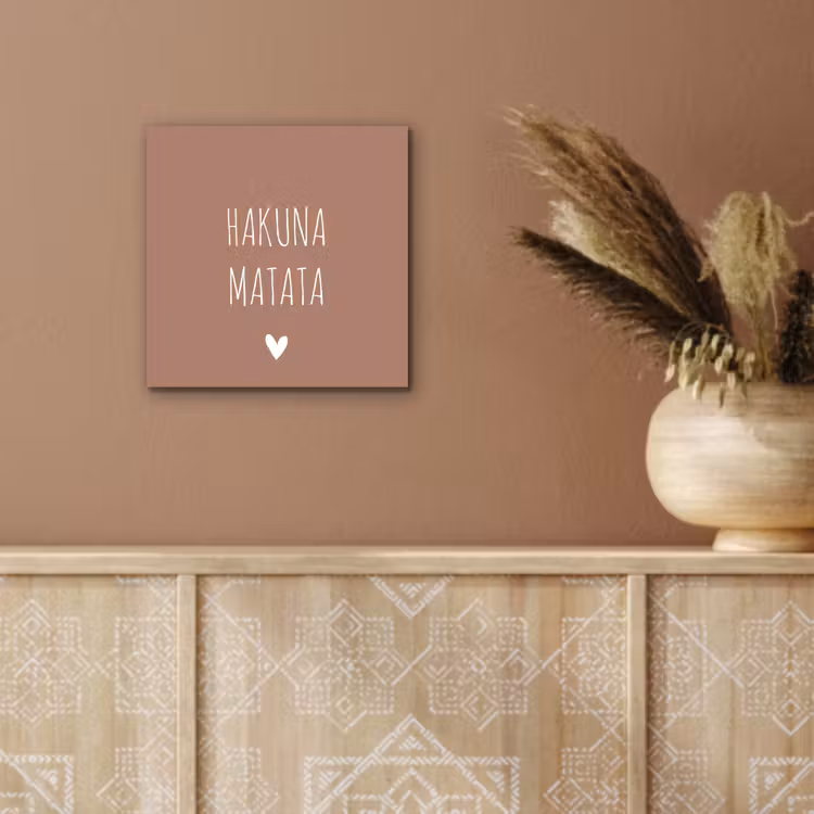Spreuken - Hakuna matata - Quotes aluminium wit klein -sfeer4