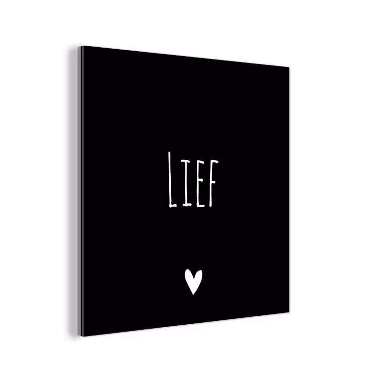 Spreuken - Lief - Quotes aluminium wit klein -3d