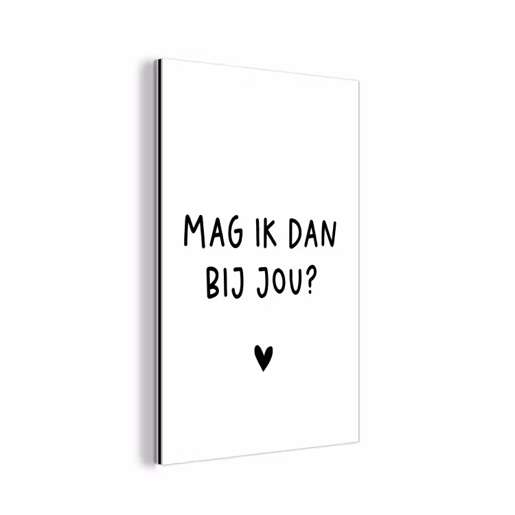 Spreuken - Mag ik dan bij jou - Quotes - Claudia de Breij aluminium wit klein -3d