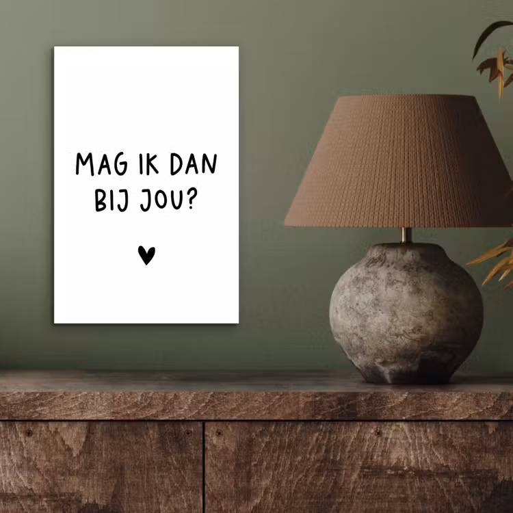 Spreuken - Mag ik dan bij jou - Quotes - Claudia de Breij aluminium wit klein -sfeer2