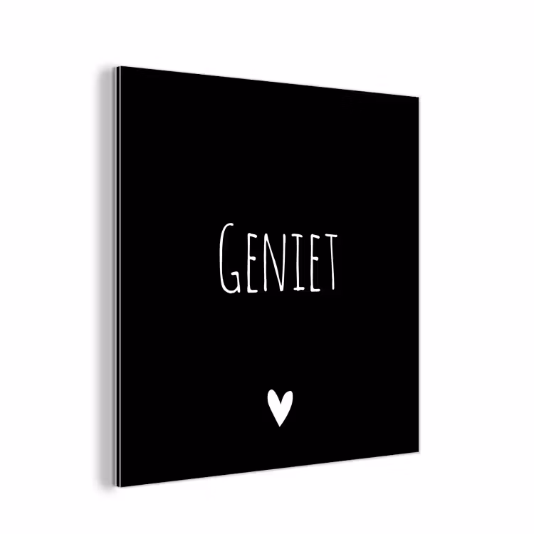 Spreuken - Quotes - Geniet aluminium wit klein -3d