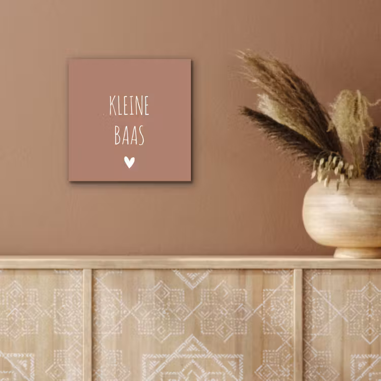 Spreuken - Quotes - Kleine baas aluminium wit klein -sfeer4