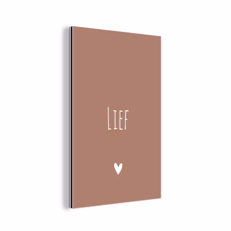 Spreuken - Quotes - Lief aluminium wit klein -3d