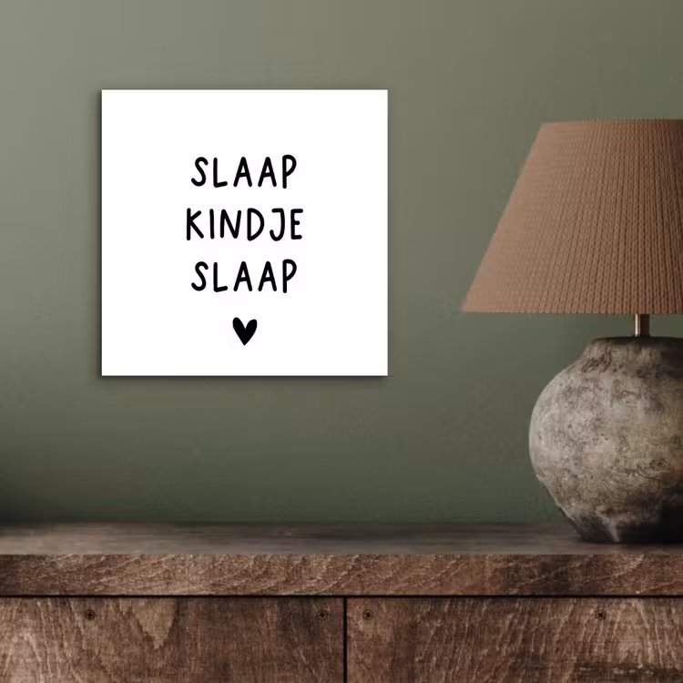 Spreuken - Quotes - Slaap kindje slaap aluminium wit klein -sfeer2