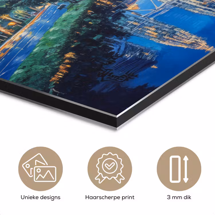 Stad Kuala Lumpur - Skyline - Wolkenkrabbers - Water aluminium wit klein -closeup_NL