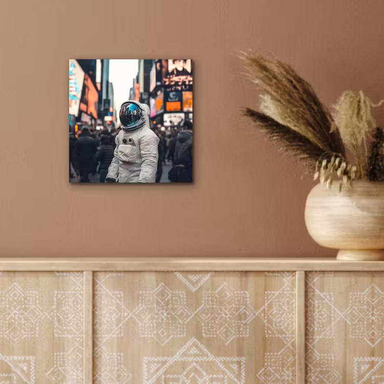 Stad - Mensen - Astronaut - Wit aluminium wit klein -sfeer4