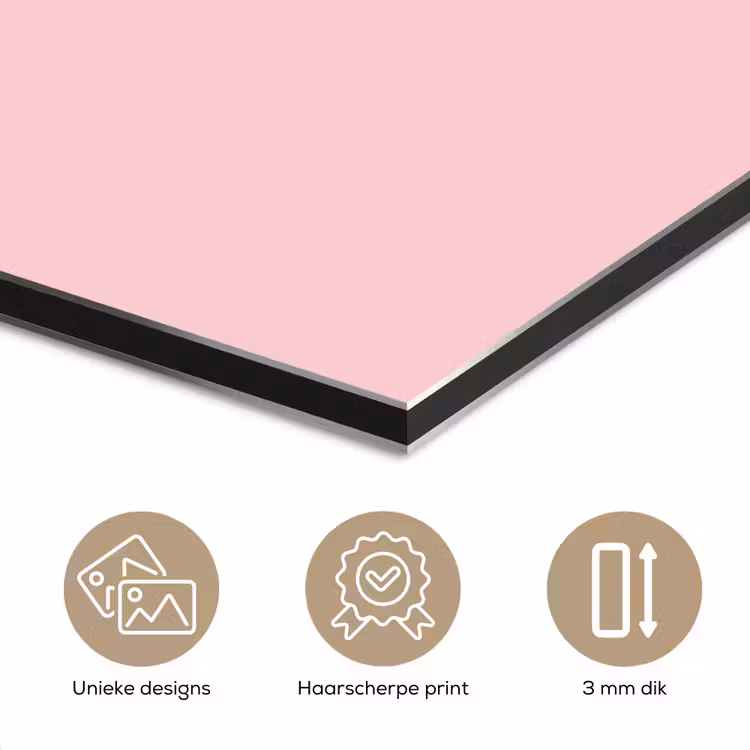Statement - Krachtig - Roze aluminium wit klein -closeup_NL