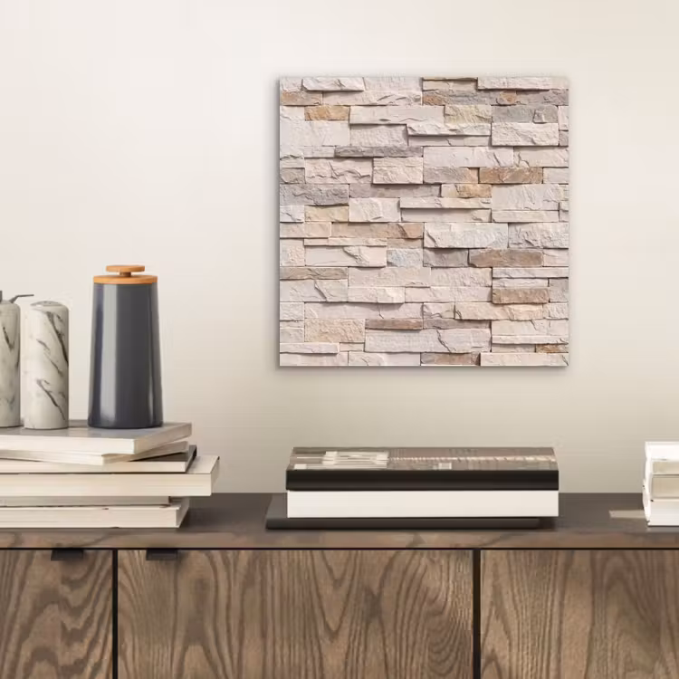 Steen - Muur - Textuur - Rustiek - Beige aluminium wit klein -sfeer1