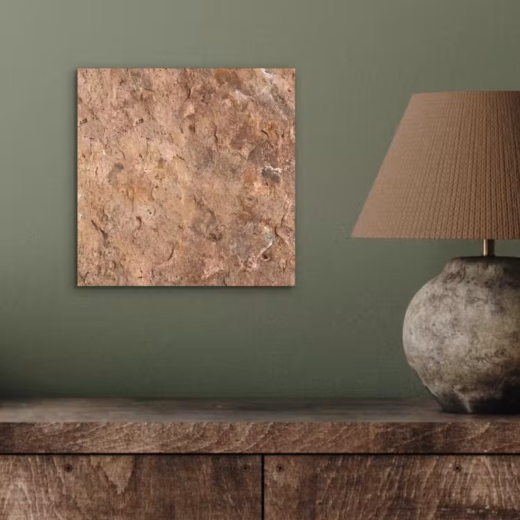 Steen - Natuur - Textuur - Abstract - Bruin aluminium wit klein -sfeer2