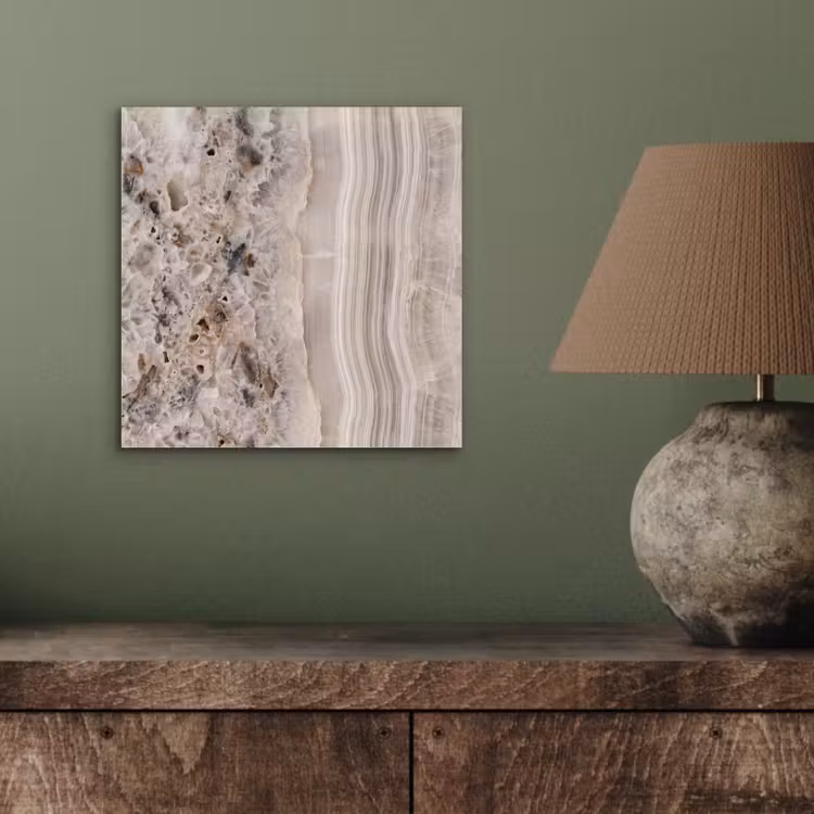 Steen - Textuur - Abstract - Beige - Wit aluminium wit klein -sfeer2