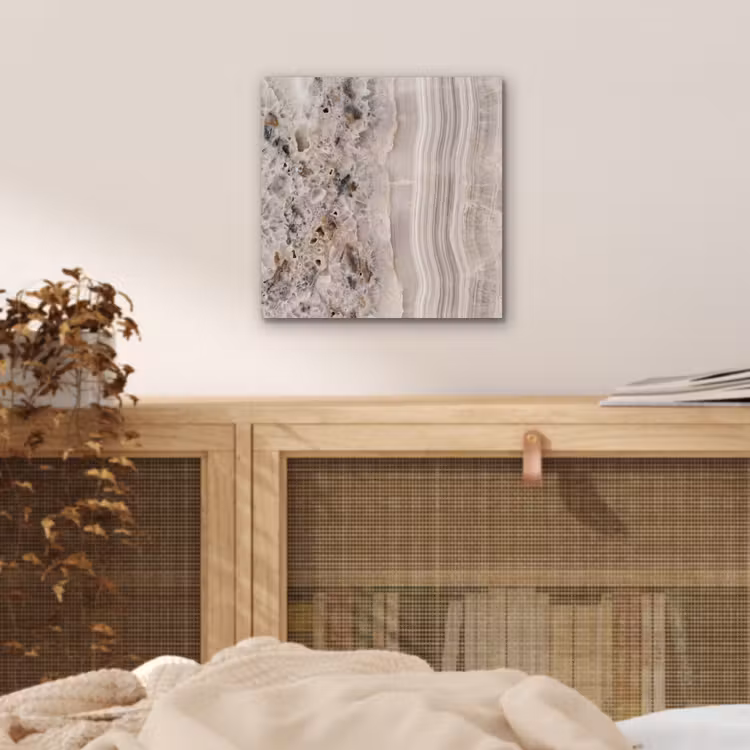 Steen - Textuur - Abstract - Beige - Wit aluminium wit klein -sfeer3