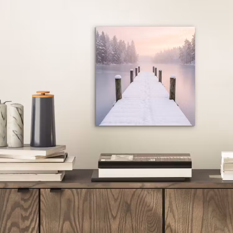 Steiger - Meer - Mist - Winter - Serene aluminium wit klein -sfeer1