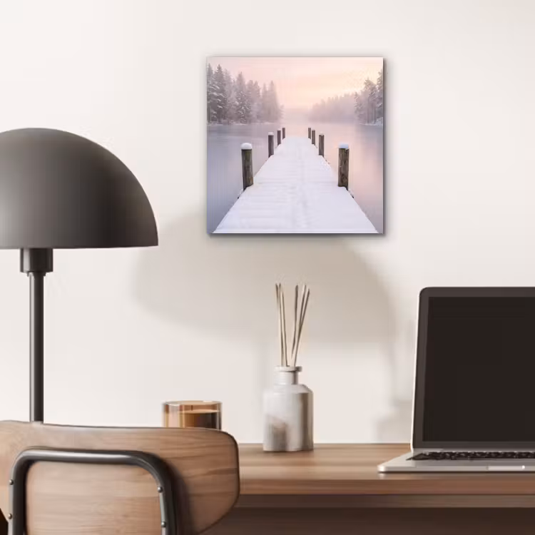 Steiger - Meer - Mist - Winter - Serene aluminium wit klein -sfeer5