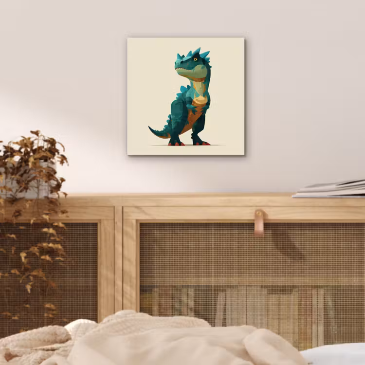 Stekels - Dino - Blauw - Gespierd aluminium wit klein -sfeer3