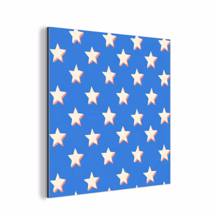 Sterren - Patroon - Blauw aluminium wit klein 46 -3d