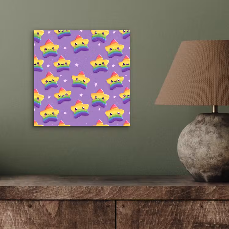 Sterren - Regenboog - Paars aluminium wit klein 46 -sfeer2