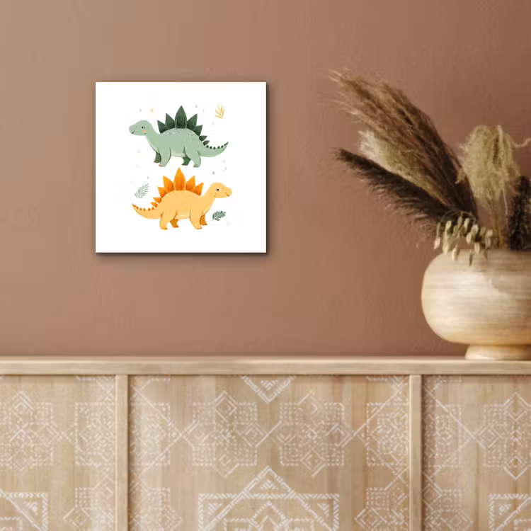 Sterren - Stegosaurussen - Blaadjes - Groen aluminium wit klein -sfeer4