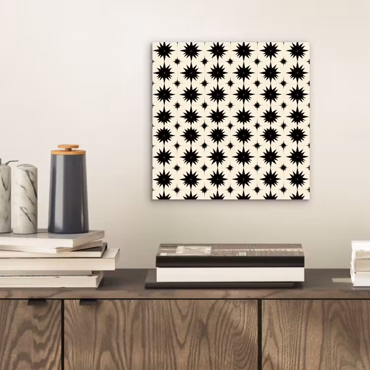 Stervormen - Geometrisch - Zwart aluminium wit klein 46 -sfeer1