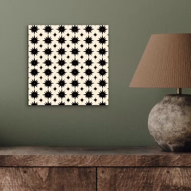 Stervormen - Geometrisch - Zwart aluminium wit klein 46 -sfeer2