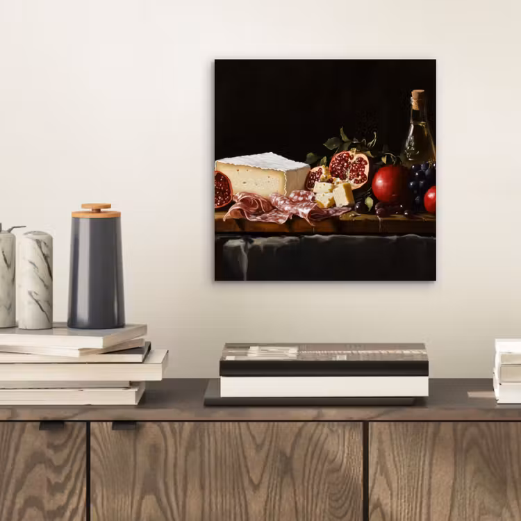 Stilleven - Vintage - Borrelplank aluminium wit klein -sfeer1