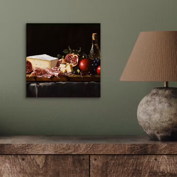 Stilleven - Vintage - Borrelplank aluminium wit klein -sfeer2