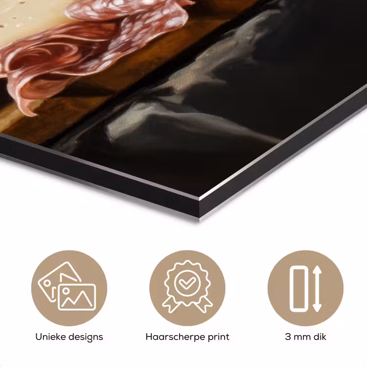 Stilleven - Vintage - Borrelplank aluminium wit klein -closeup_NL