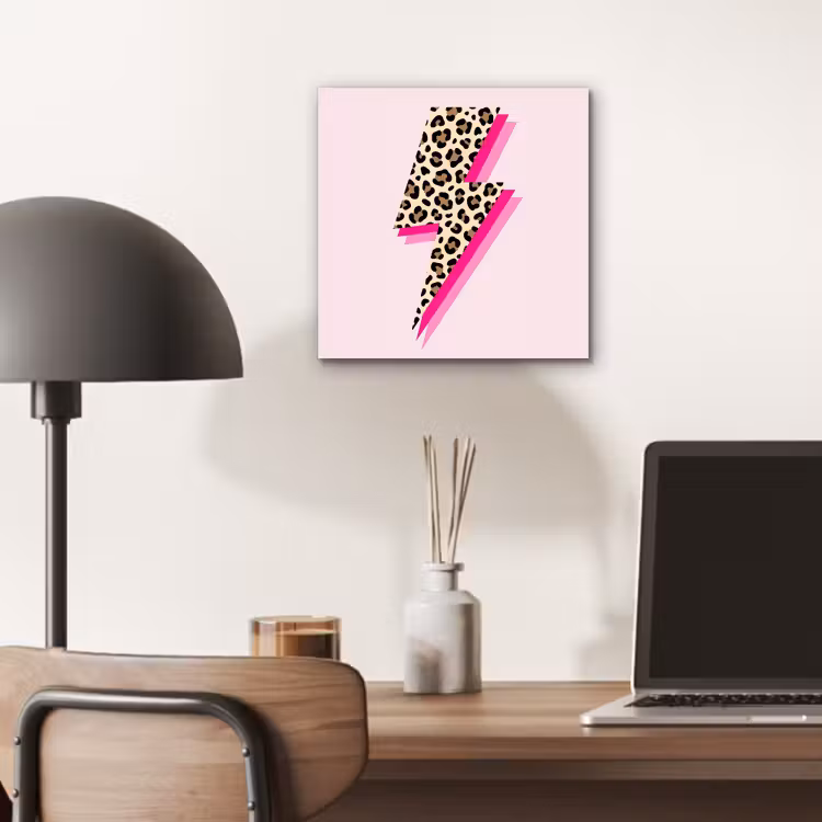 Stippen - Roze - Bliksem aluminium wit klein -sfeer5