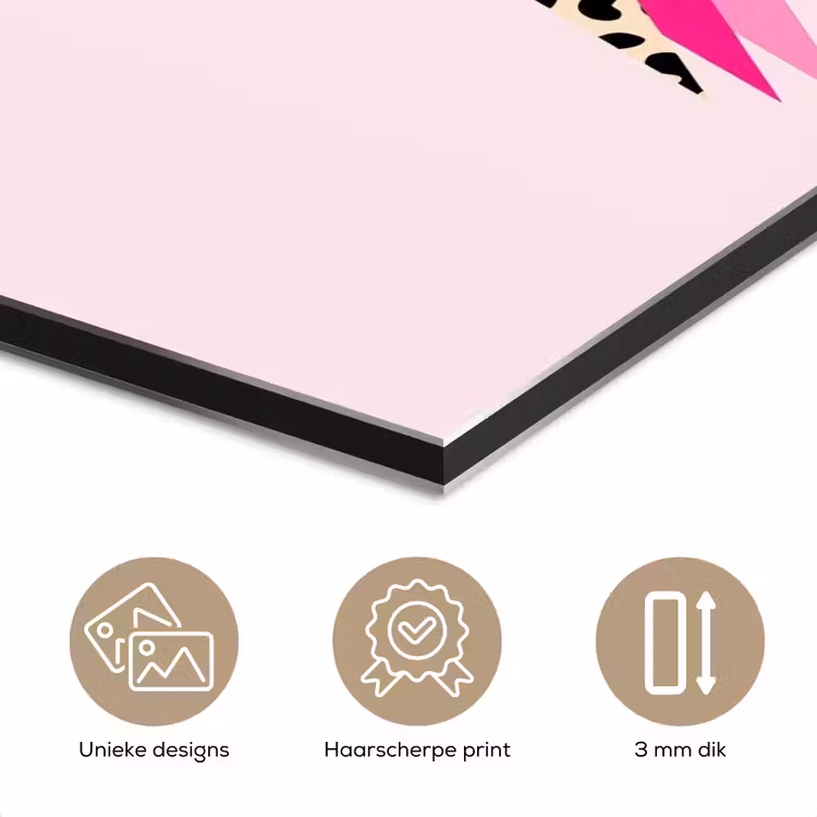 Stippen - Roze - Bliksem aluminium wit klein -closeup_NL