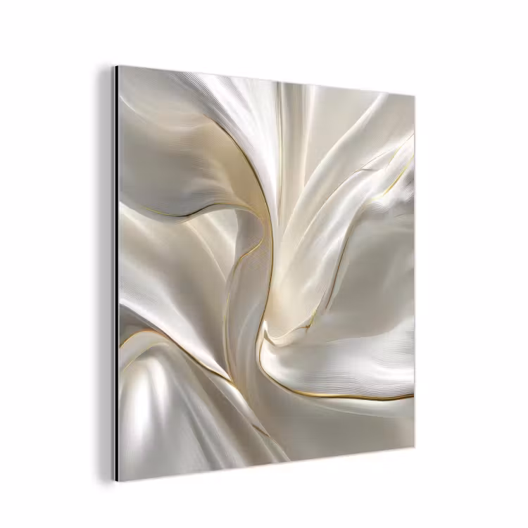 Stof - Plooien - Goud aluminium wit klein -3d