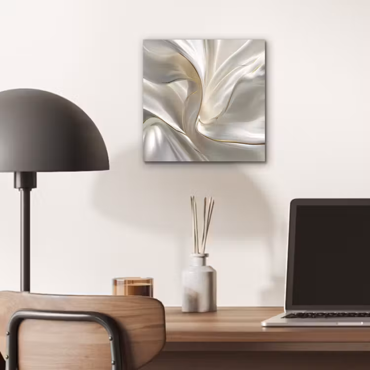 Stof - Plooien - Goud aluminium wit klein -sfeer5