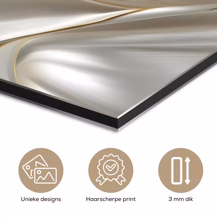 Stof - Plooien - Goud aluminium wit klein -closeup_NL