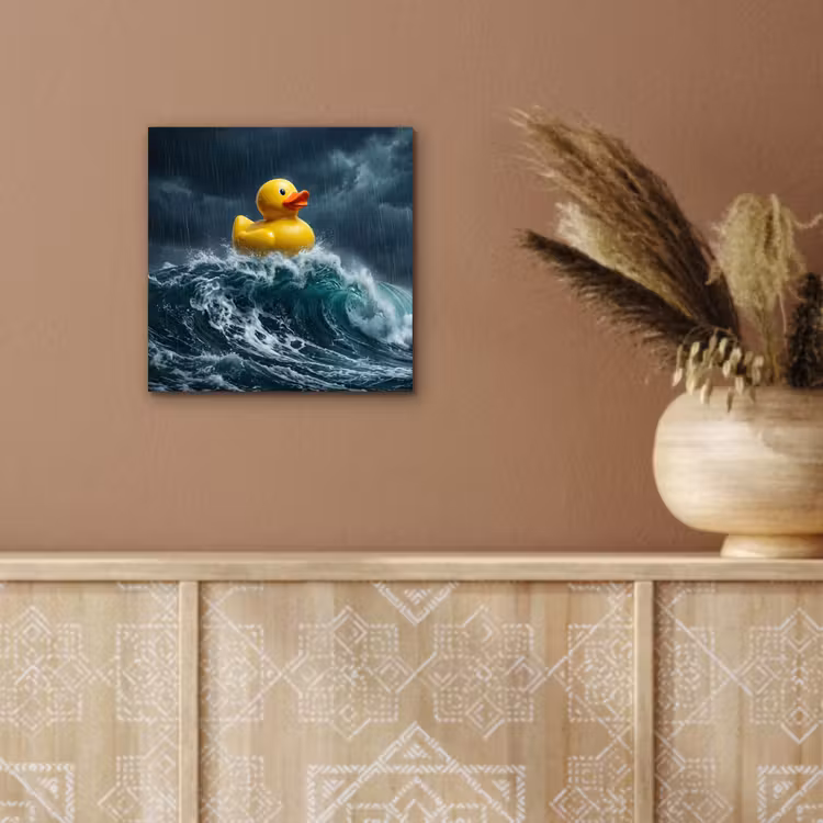 Storm - Badeend - Golven aluminium wit klein -sfeer4