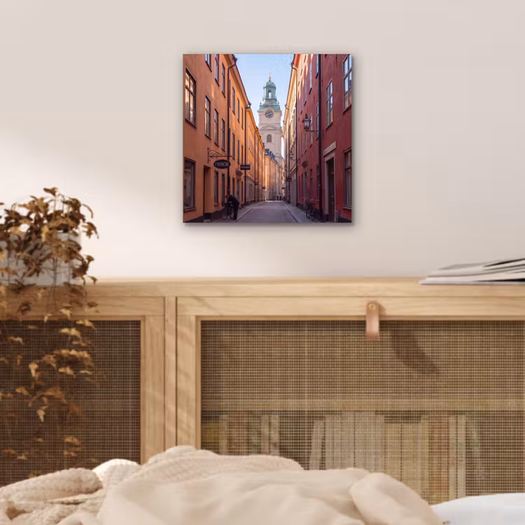 Straat - Klokkentoren - Stad - Architectuur - Historisch aluminium wit klein -sfeer3