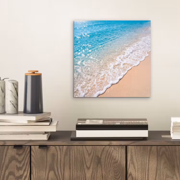 Strand - Water - Natuur - Blauw - Beige aluminium wit klein -sfeer1