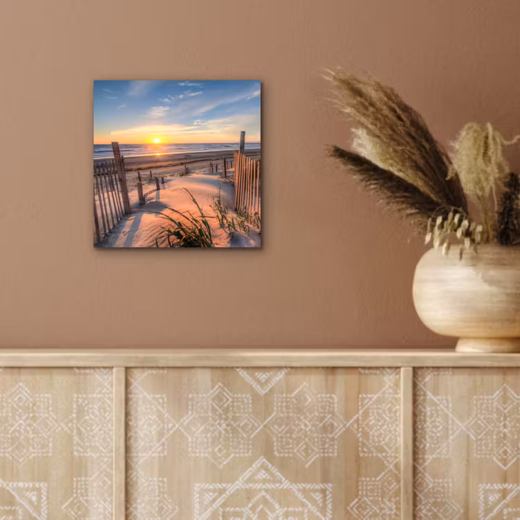 Strand - Zee - Duin - Zonsondergang - Landschap aluminium wit klein -sfeer4