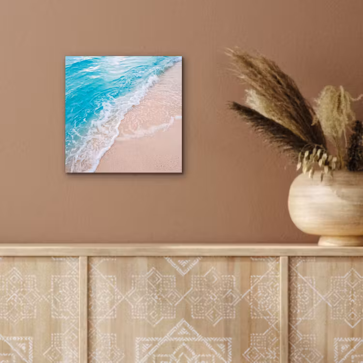 Strand - Zee - Golf - Natuur - Blauw aluminium wit klein -sfeer4