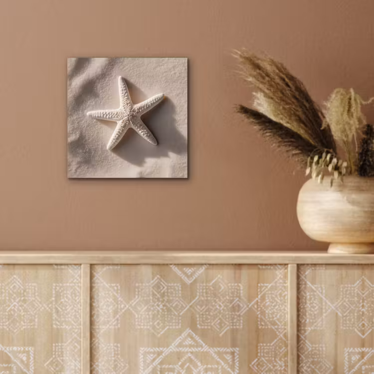 Strand - Zeester - Zand - Beige aluminium wit klein -sfeer4