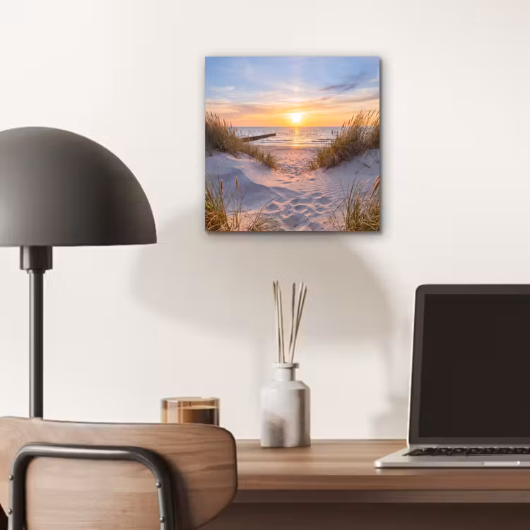 Strand - Zonsondergang - Natuur - Landschap aluminium wit klein -sfeer5