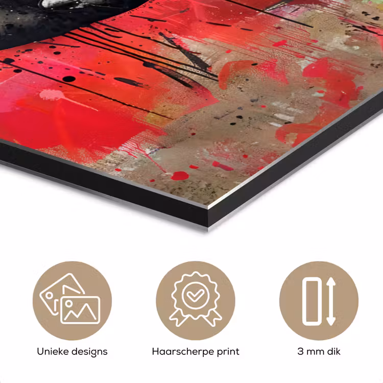 Street art - Handen - Graffiti - Kunst - Banksy aluminium wit klein -closeup_NL
