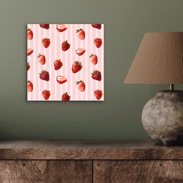 Strepen - Aardbei - Roze aluminium wit klein 46 -sfeer2