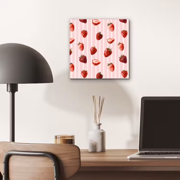 Strepen - Aardbei - Roze aluminium wit klein 46 -sfeer5