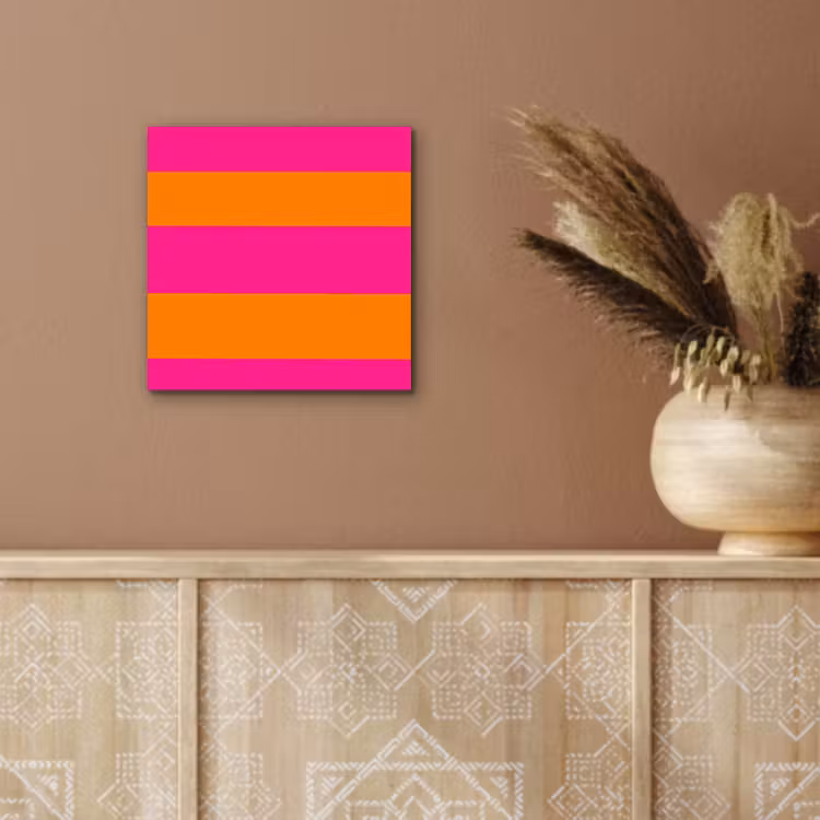 Strepen - Horizontaal - Roze aluminium wit klein 46 -sfeer4