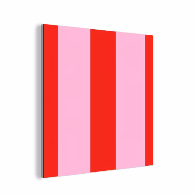 Strepen - Klassiek - Roze aluminium wit klein 46 -3d