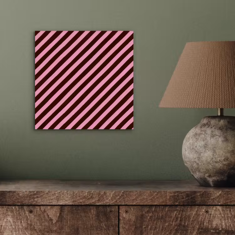 Strepen - Roze - Bruin aluminium wit klein 46 -sfeer2