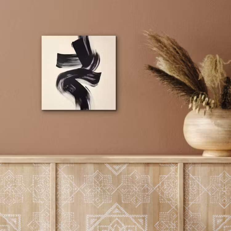 Strepen - Zwart - Abstract aluminium wit klein -sfeer4