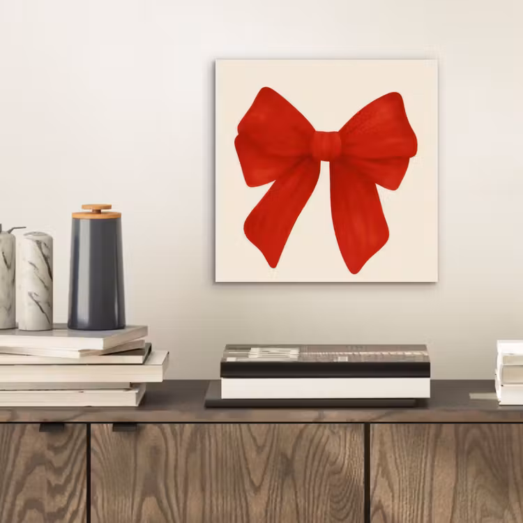 Strik - Symmetrisch - Rood - Lint aluminium wit klein -sfeer1