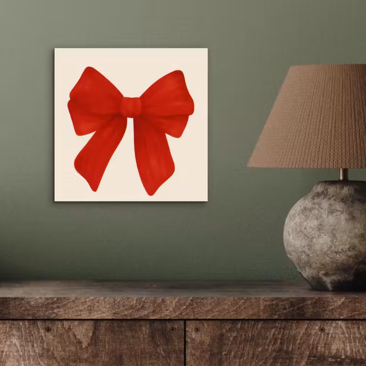 Strik - Symmetrisch - Rood - Lint aluminium wit klein -sfeer2