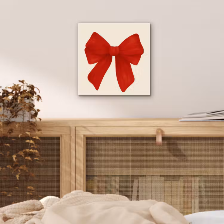 Strik - Symmetrisch - Rood - Lint aluminium wit klein -sfeer3