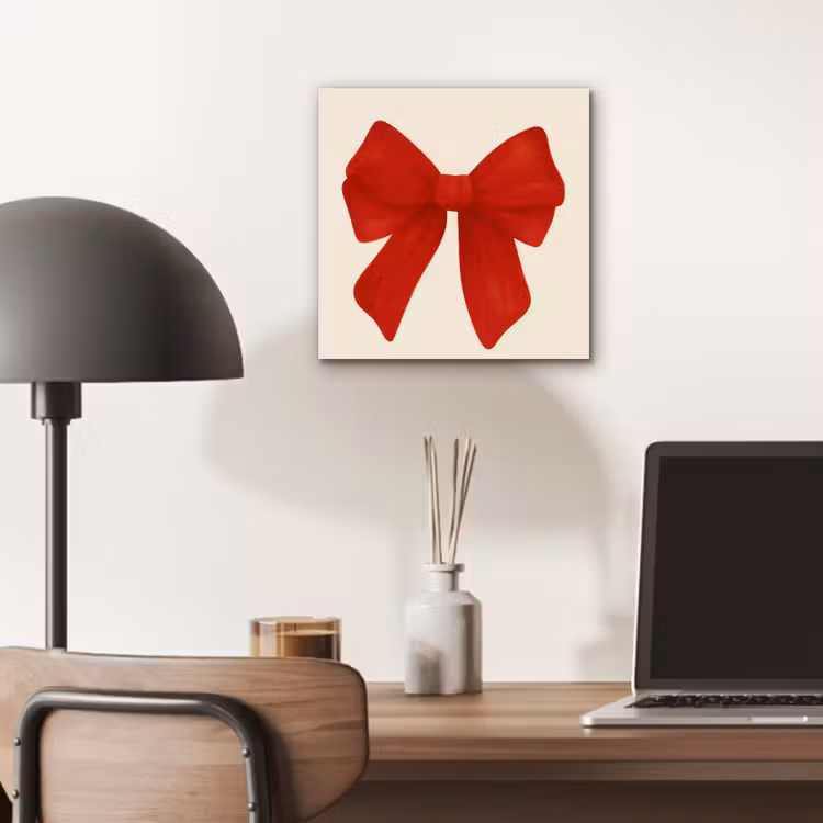 Strik - Symmetrisch - Rood - Lint aluminium wit klein -sfeer5