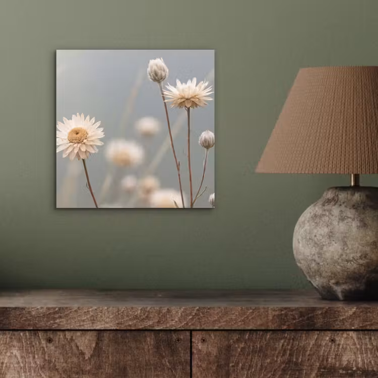 Strobloemen - Wit - Daglicht aluminium wit klein -sfeer2